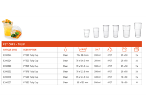 Drikkeglass med trykk rPET 300/350 ml 