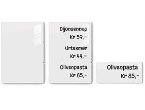 Plastkort - 3 tag hvite, 0,76mm delbare plastkort til matvaremerking 