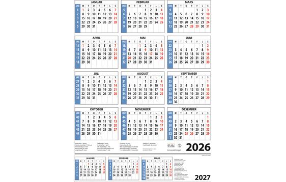 9446355  3367208 7.sans Årskalender A2 Veggkalender | Plakatkalender