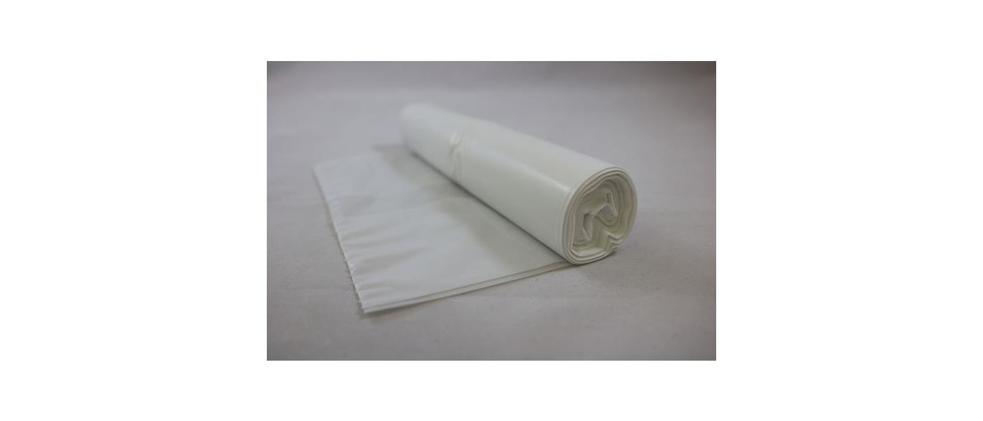 197674   Avfallspose LDPE 38x50cm18my hvit (1000) 100 poser pr. rull | 10 ruller pr. eske