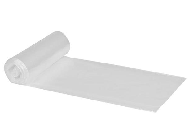 Avfallspose LDPE 60 x 60 13 my Transp. 100 stk.pr rull | 10 ruller pr. krt. 