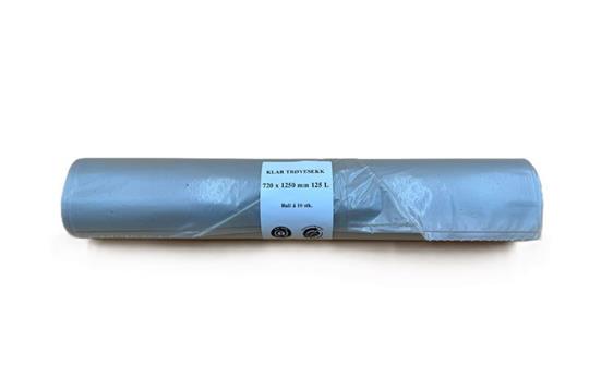 299541  106020138 Avfallssekk knyte 72x125cm 55my tran(10) eske &#225; 20 ruller | s&#248;ppelsekk med hanker