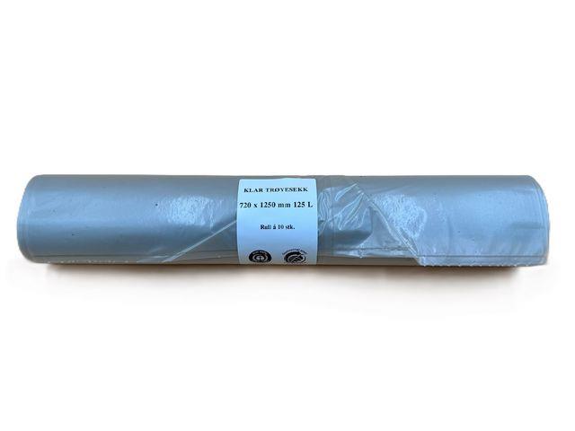 299541  106020138 Avfallssekk knyte 72x125cm 55my tran(10) eske &#225; 20 ruller | s&#248;ppelsekk med hanker