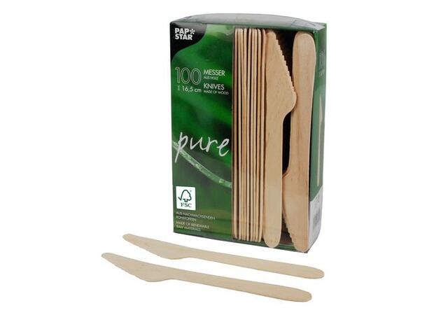 Engangskniv PURE tre 16,5 cm (100) Kniv | Engangs | Bestikk 