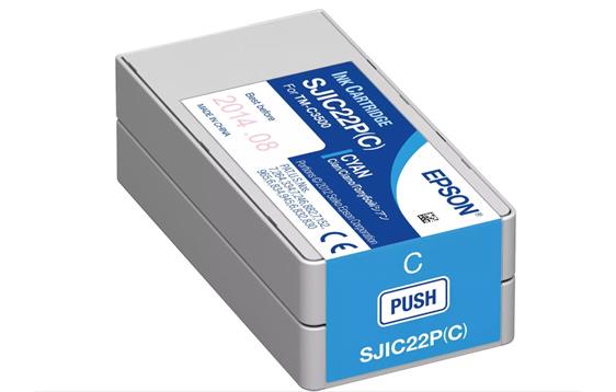 9441220 Epson SJIC22P(C) Epson blekkpatron for TM-C3500 Cyan 