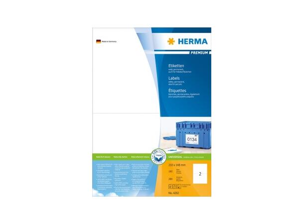 Etikett HERMA premium A4 210x148mm (200) 