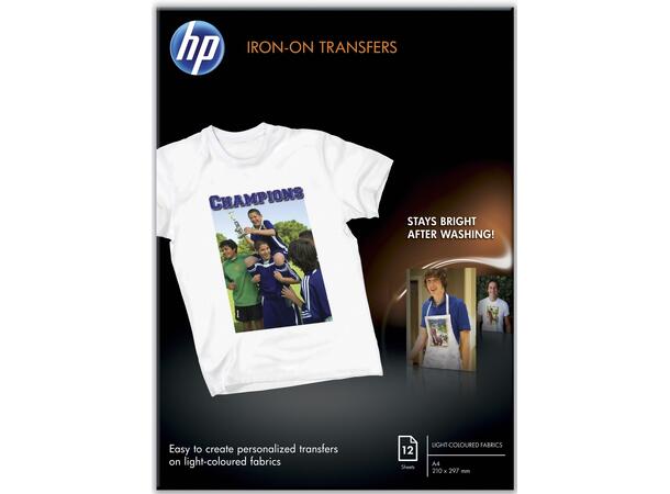 Fotopapir HP C6050A T-shirt tr A4 (12 stk) | Til påtrykk på T-skjorte 