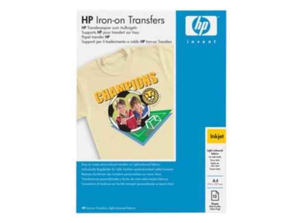 Fotopapir HP C6050A T-shirt tr A4 (12 stk) | Til påtrykk på T-skjorte 