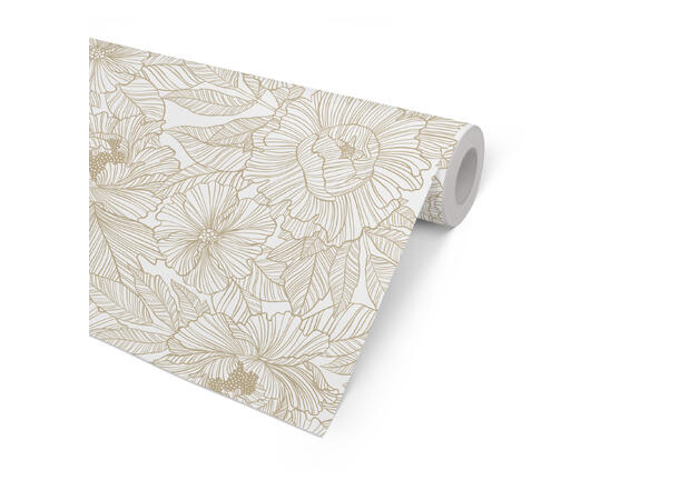 Gavepapir Marquet Flower, Gold 57cm Diskrull 7 kg  | 154m 