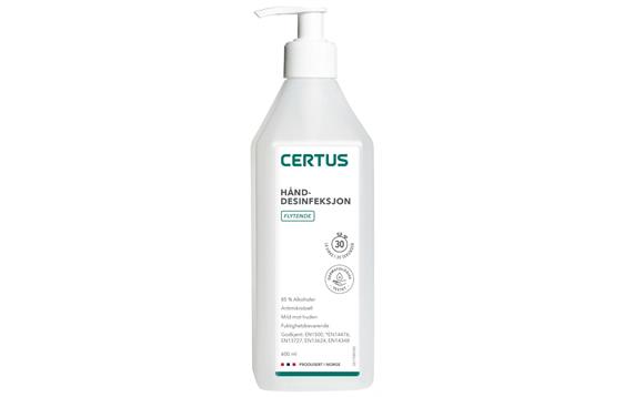 9444977   H&#229;ndesinfeksjon Certus 85% gel 600ml(12) 