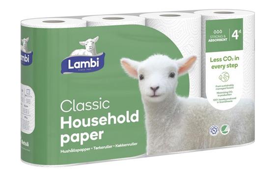 299246  92239 Kjøkkenrull LAMBI 2L 12,3m hvit (4) 