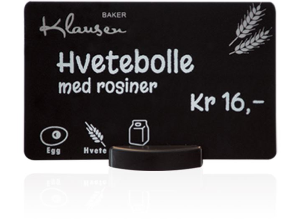 Kortholder-Evolis sort liten bordmodell. Skråstilt kortholder for kort (pk 20) 
