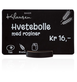 Kortholder-Evolis sort liten bordmodell. Skråstilt kortholder for kort (pk 20)