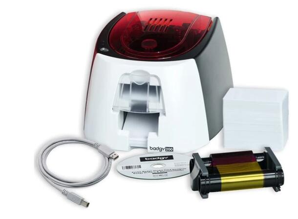Kortprinter Evolis Badgy200 Med tilbehørspakke 