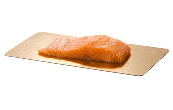 9438647 Solidus  Laksebrett Foodline gull/s&#248;lv 750g (SS) 180 x 550 mm (100 stk)