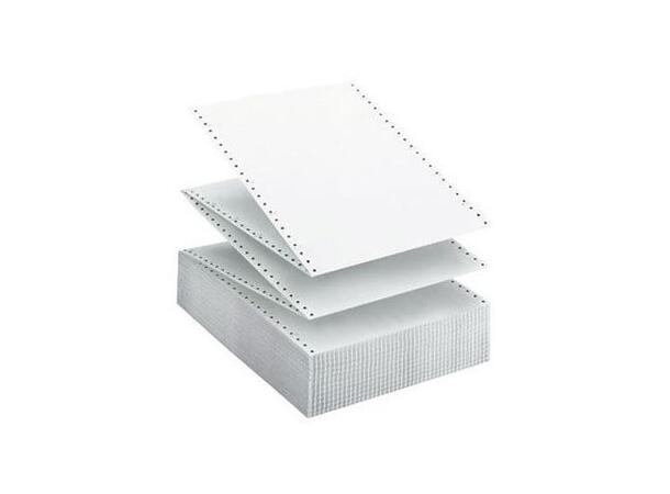 Listepapir 240mmx12" 80g 1x hvit (2000) Datalister med hull for fremtrekk 