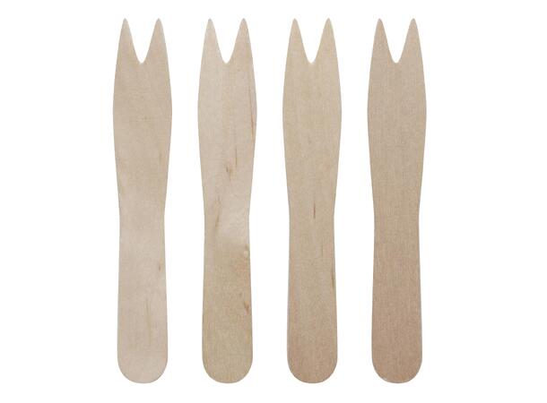 Liten gaffel i tre 95 mm "Chip fork" Gaffel  FSC sertifisert bjørk (1000 stk) 