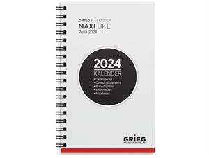 Lommekalender GRIEG Maxi 2024 refill 