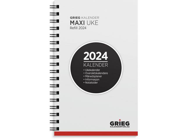 271291 Grieg kalender 98399024 Lommekalender GRIEG Maxi 2024 refill 