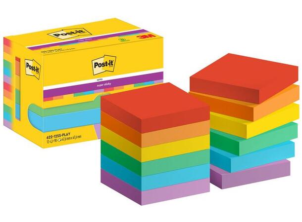 Notatblokk POST-IT SSN 48x48 Playful(12) 