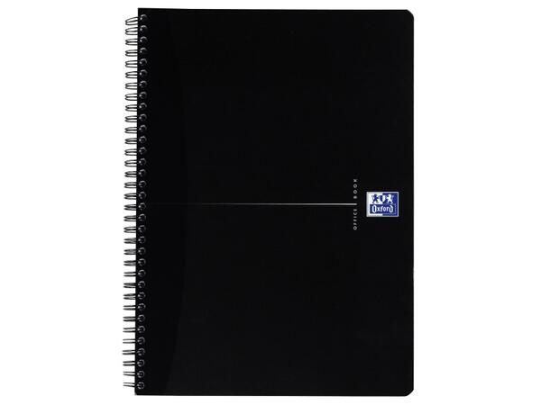 Notatbok OXFORD Smart Black A4 linjer Slitesterk notatbok hardcover spiral 