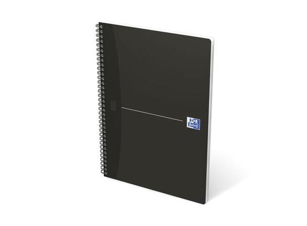 Notatbok OXFORD Smart Black A4 linjer Slitesterk notatbok hardcover spiral 