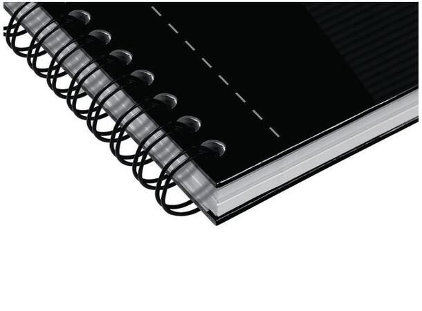 Notatbok OXFORD Smart Black A4 linjer Slitesterk notatbok hardcover spiral 