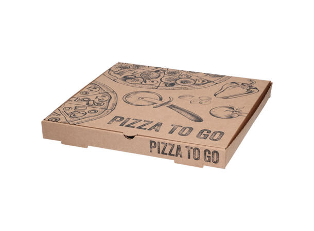 Pizzakartong To Go 33 x 33 x 3,5 cm 100 stk pr eske 