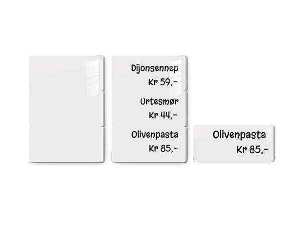 Plastkort - 3 tag hvite, 0,76mm delbare plastkort til matvaremerking 