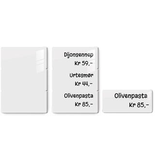 Plastkort - 3 tag hvite, 0,76mm delbare plastkort til matvaremerking