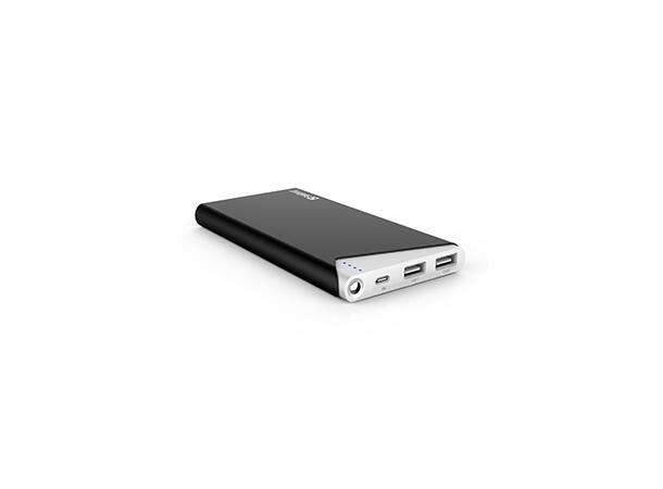 PowerBank 10000 Sort Powerbank til mobil og nettbrett 