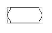 5030103   Prisetikett 26x16mm hvit n&#248;ytral (1200) til 2-linjers prismaskin, avtagbart lim