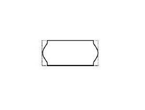 Prisetikett 26x16mm hvit nøytral (1200) til 2-linjers prismaskin, avtagbart lim 