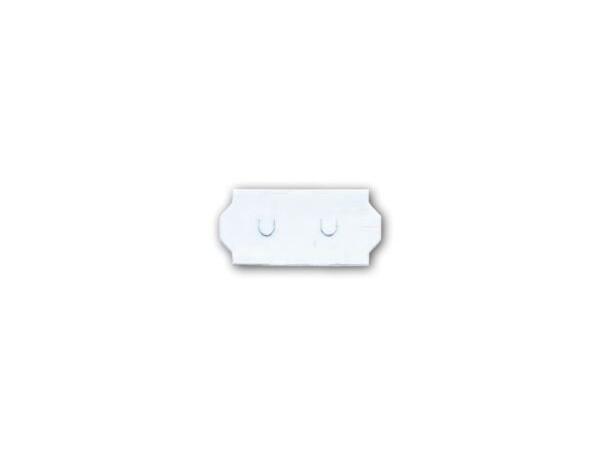Prisetikett universal 26x12 mm hvit m/2 hull | avtagbart lim | Til SATO 