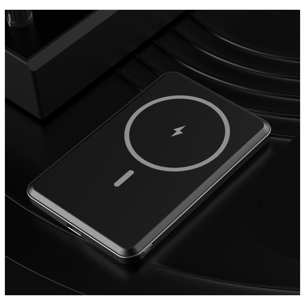 9444888  16103 QI Super Slim Powerbank 5000mAh Sort