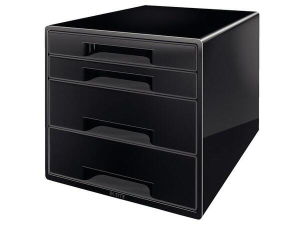 Skuffekabinett LEITZ Wow 4 skuffer sort 