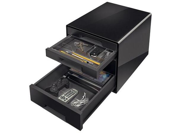 Skuffekabinett LEITZ Wow 4 skuffer sort 