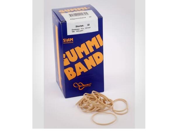 Strikk Siam Nr. 32 500 gr. Natur Gummistrikk 