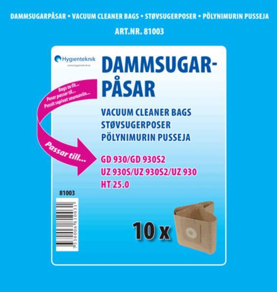 9446299   Støvsugerpose Activa / Nilfisk ++ (10) 