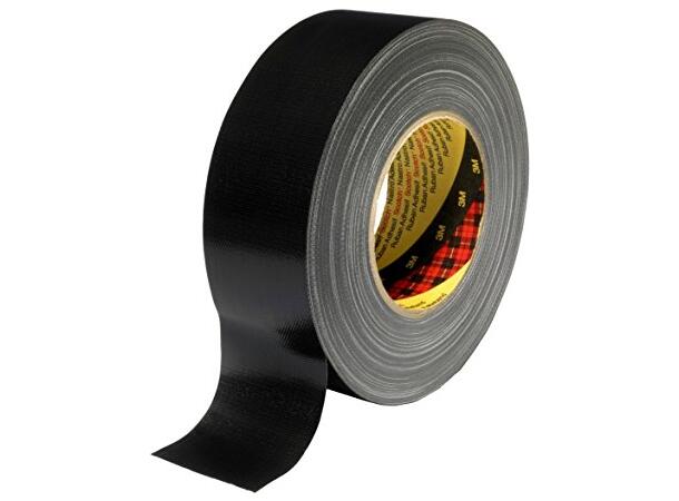 Tape 3M 389 50 mm x 50 m sort Lerretstape sort 