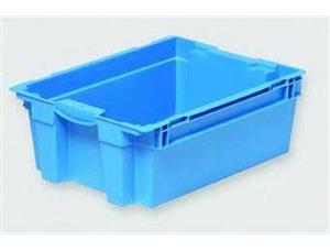 Transportkasse 394x294x138mm 10 ltr blå Stabelbar plastkasse for lager transport 