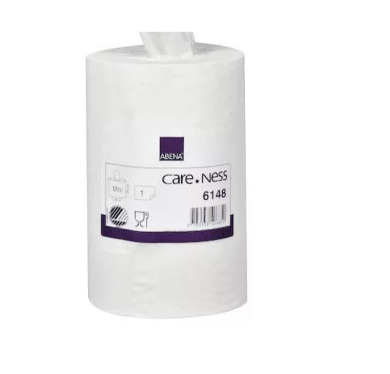 9427635 Abena 6147 Tørkerull ABENA Excellent 1-lags MINI 1-lags tørkerull 120 m hvit nyfiber