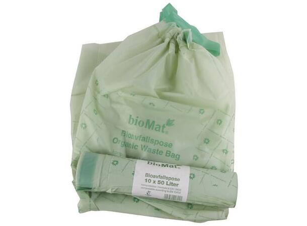 Biosekk BIOMAT 50L (10) Komposterbar | Organisk | Avfallspose 