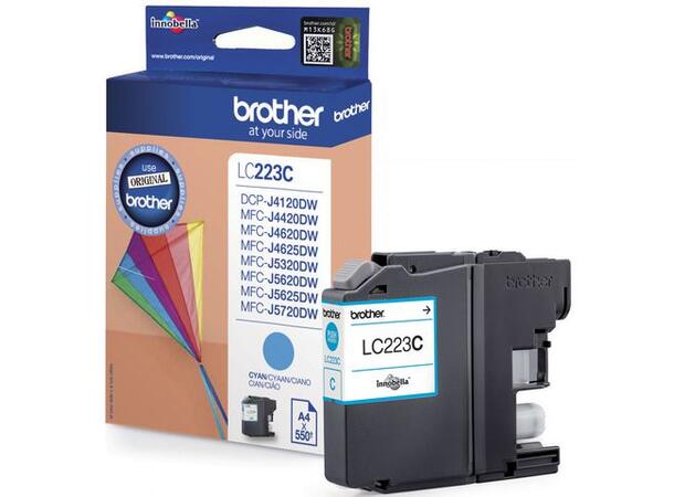 Blekk BROTHER LC223C Cyan/Blå Cyan/Blå blekkpatron 
