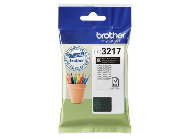 Blekk BROTHER LC3217 BK Sort Sort blekkpatron 