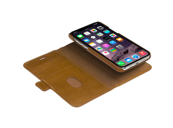 Dbramante1928 iPhone 11 Pro Wallet Lynge Lommebok og mobildeksel i ett | Tan 