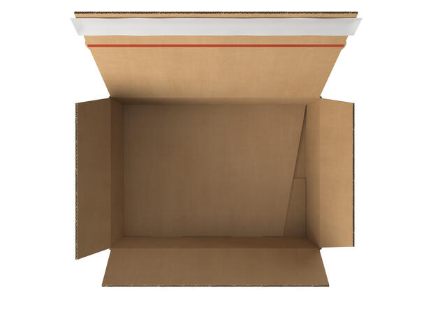 E-handelseske med selvklebende tape 240 x 190 x 90 mm | brun bølgepapp B/B 