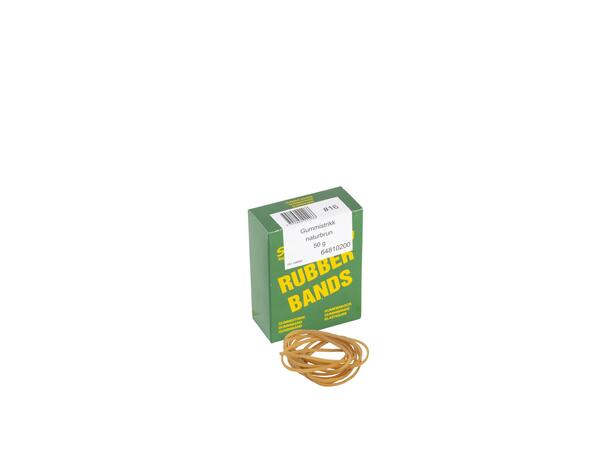 Gummistrikk SIAM nr 16 50 gr brun Gummistrikk 