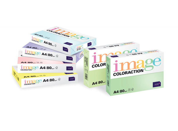 Image Coloraction Isblå A4, 80 gr Farget kopipapir (500 ark pr pk) 