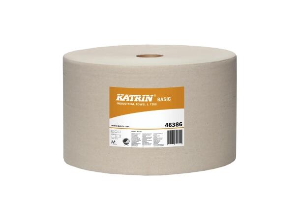 Industritørk KATRIN Basic L1200 1L 1230m Enkelt pussepapir av resirkulert fiber 